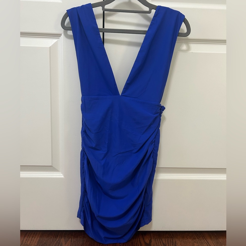 Super down blue dress revolve size xs
